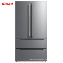 E-Star Stainless Steel Big French Door Refrigerator with Ice Maker